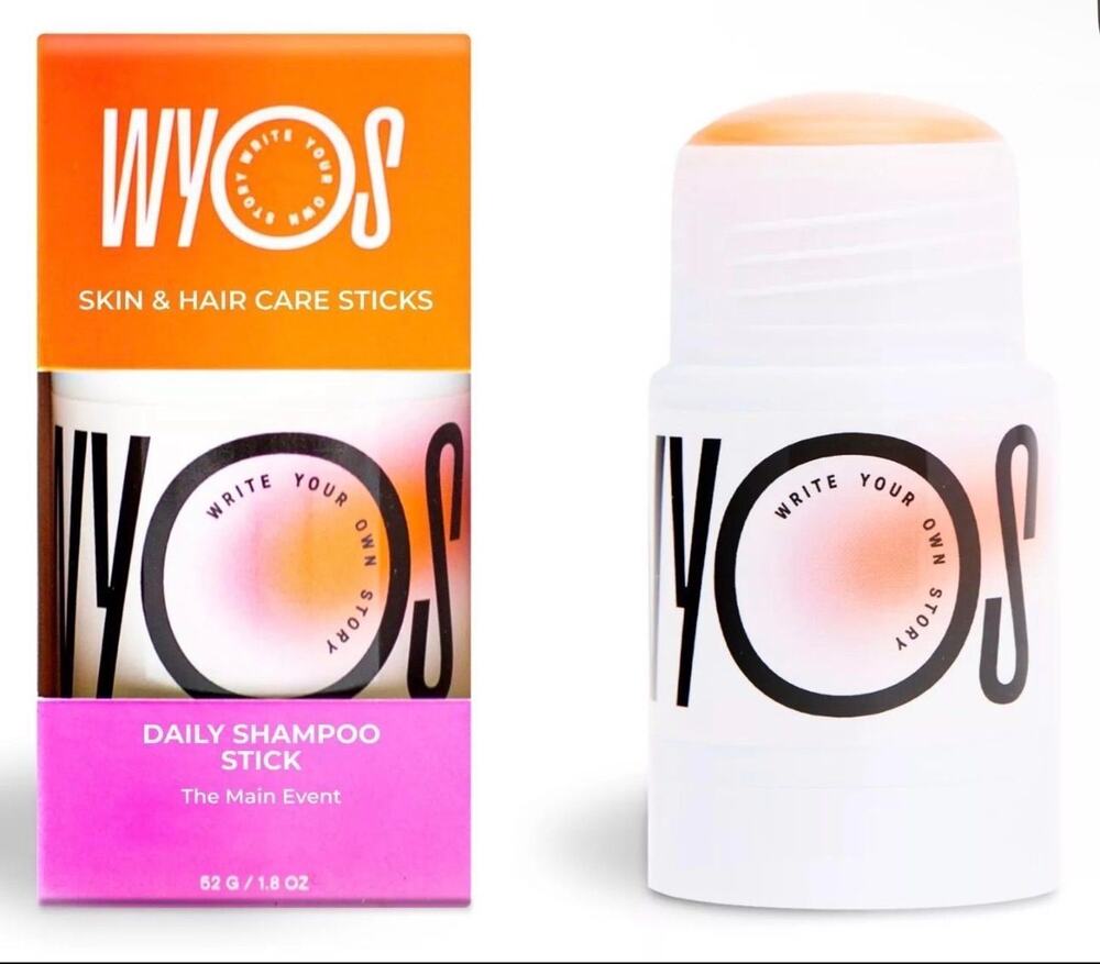 WYOS The Mane Event Daily Shampoo Stick – Sulfate-Free – 1.8 oz / 52g